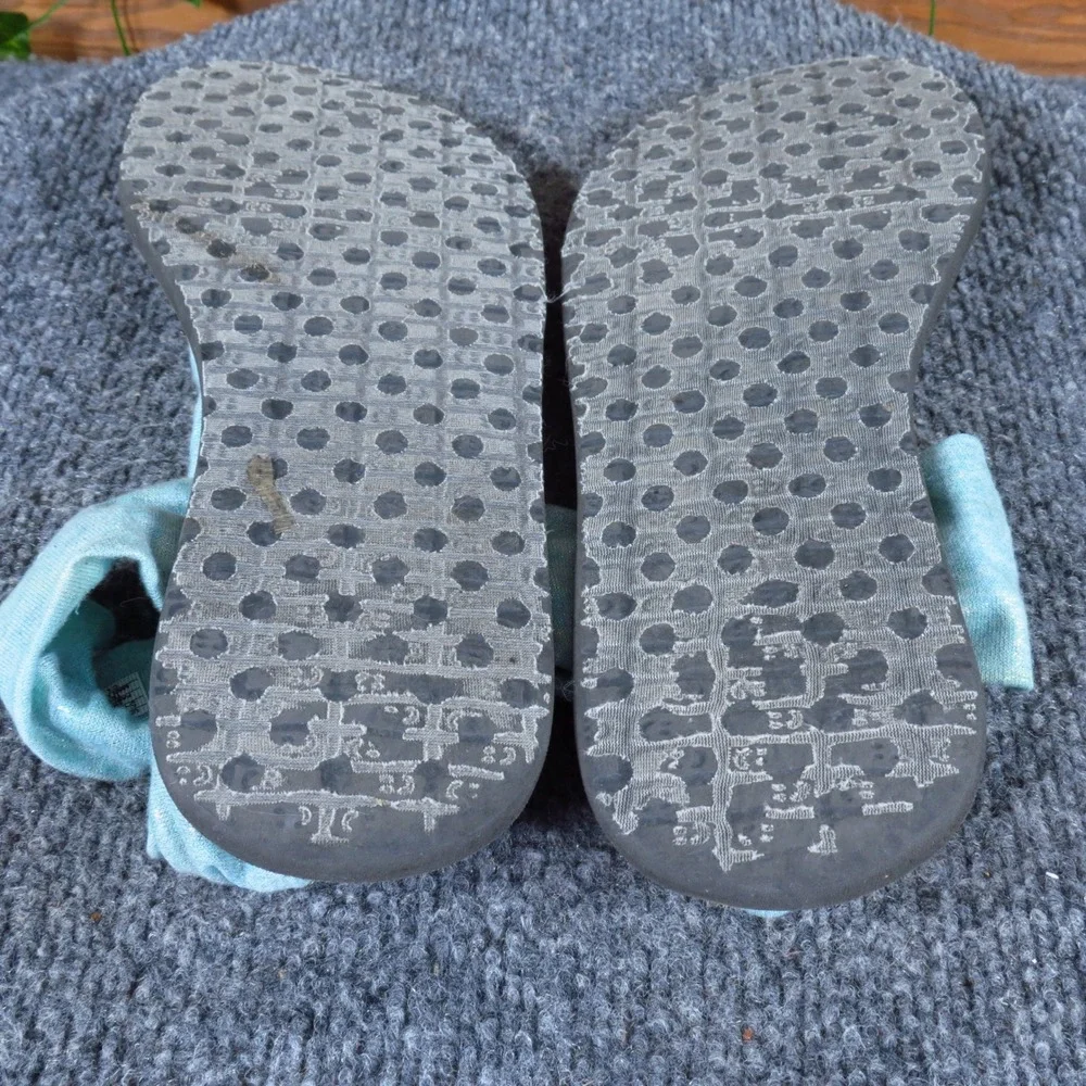 Sanuk Yoga Sling 2 Kids Girls‎ Slingback Sandals Size 5-6 Casual Aqua Metallic